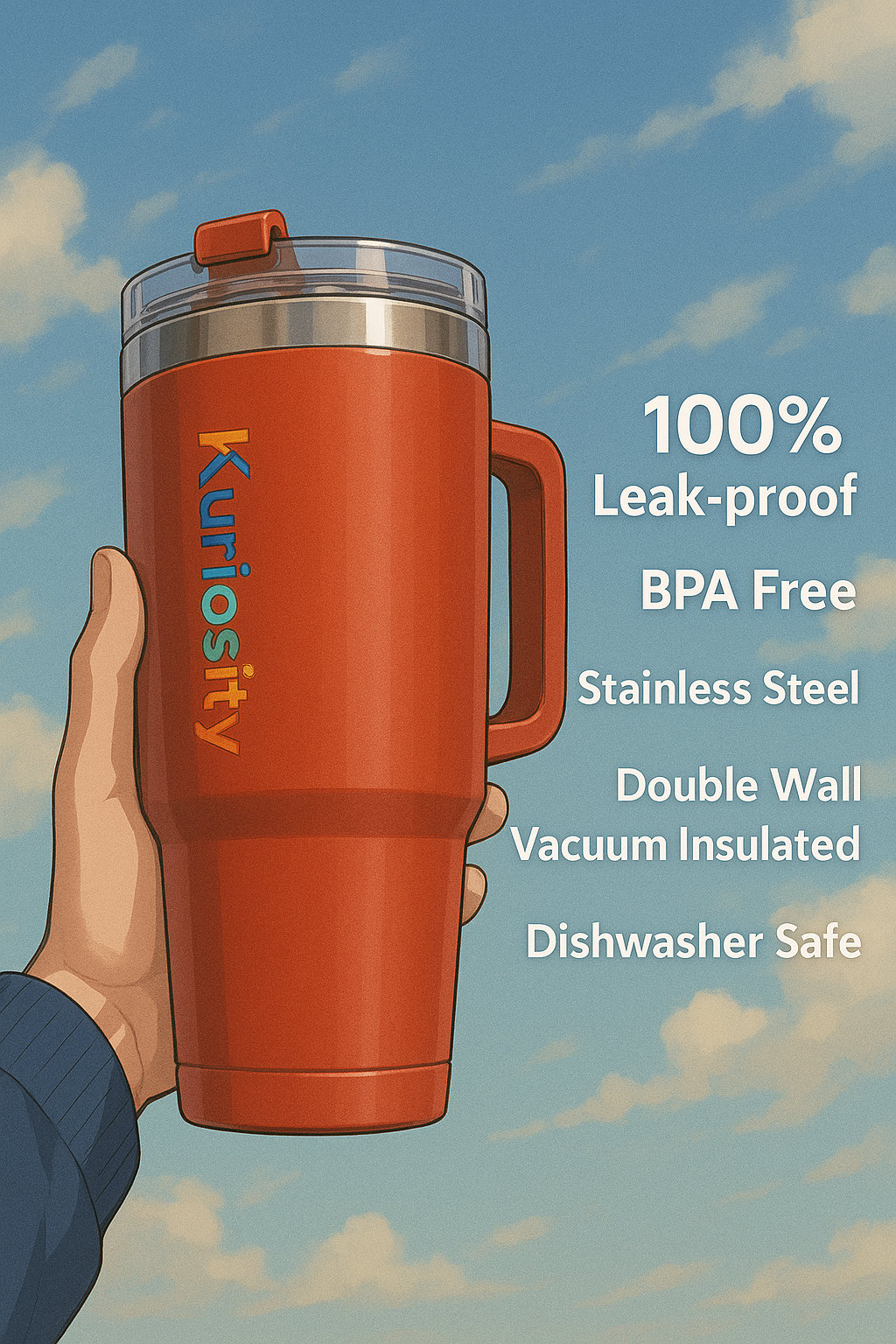 Kuriosity™ Stainless Steel Travel Tumbler – 1200ml