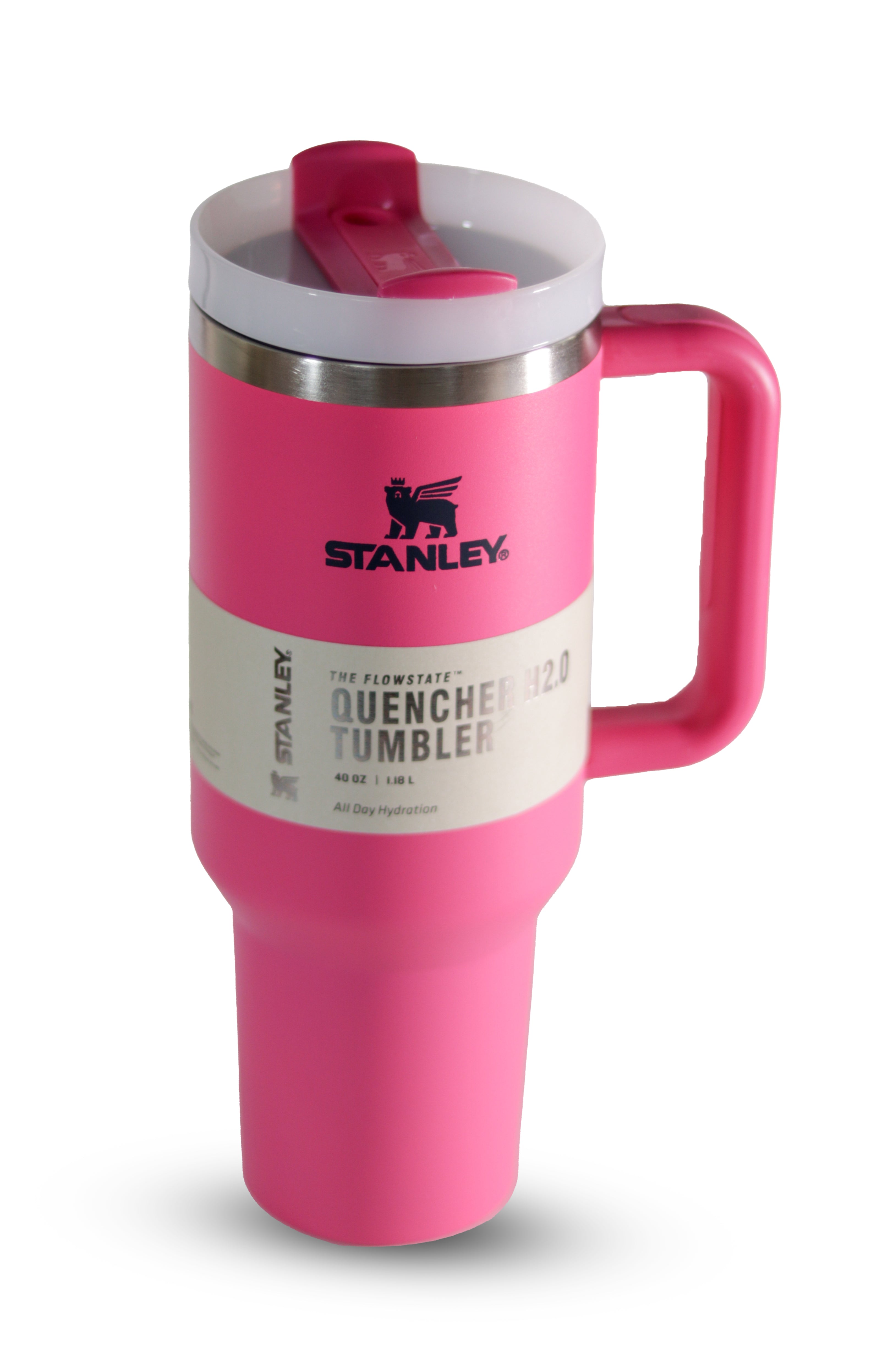 "Best-selling Pink Stanley stainless steel tumbler in India - now available on Kuriosity"
