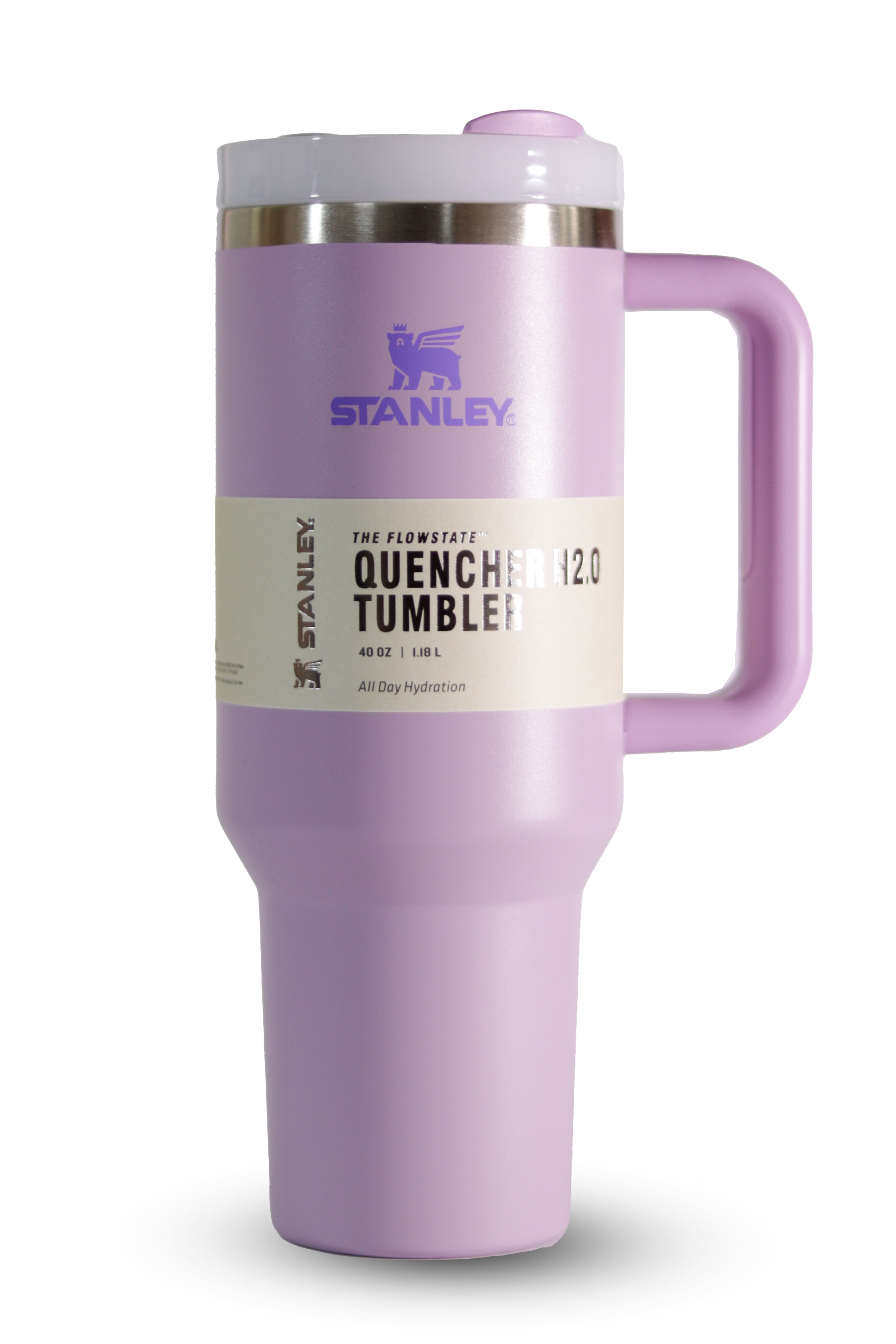 "Stanley purple double-wall insulated tumbler for hot and cold drinks - BPA-free"