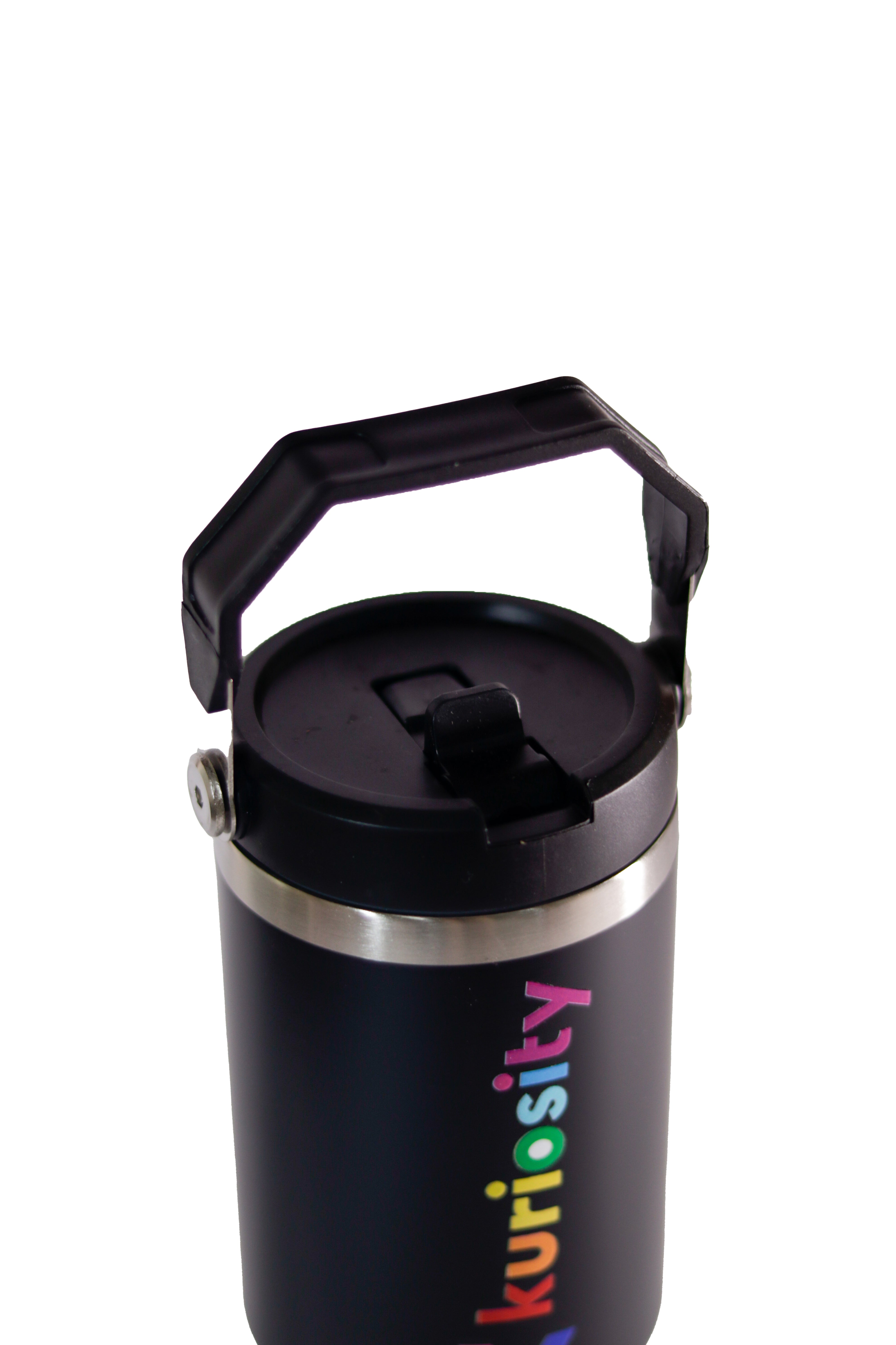 "Black Stylish stainless steel tumbler with matte finish - durable and dishwasher safe"