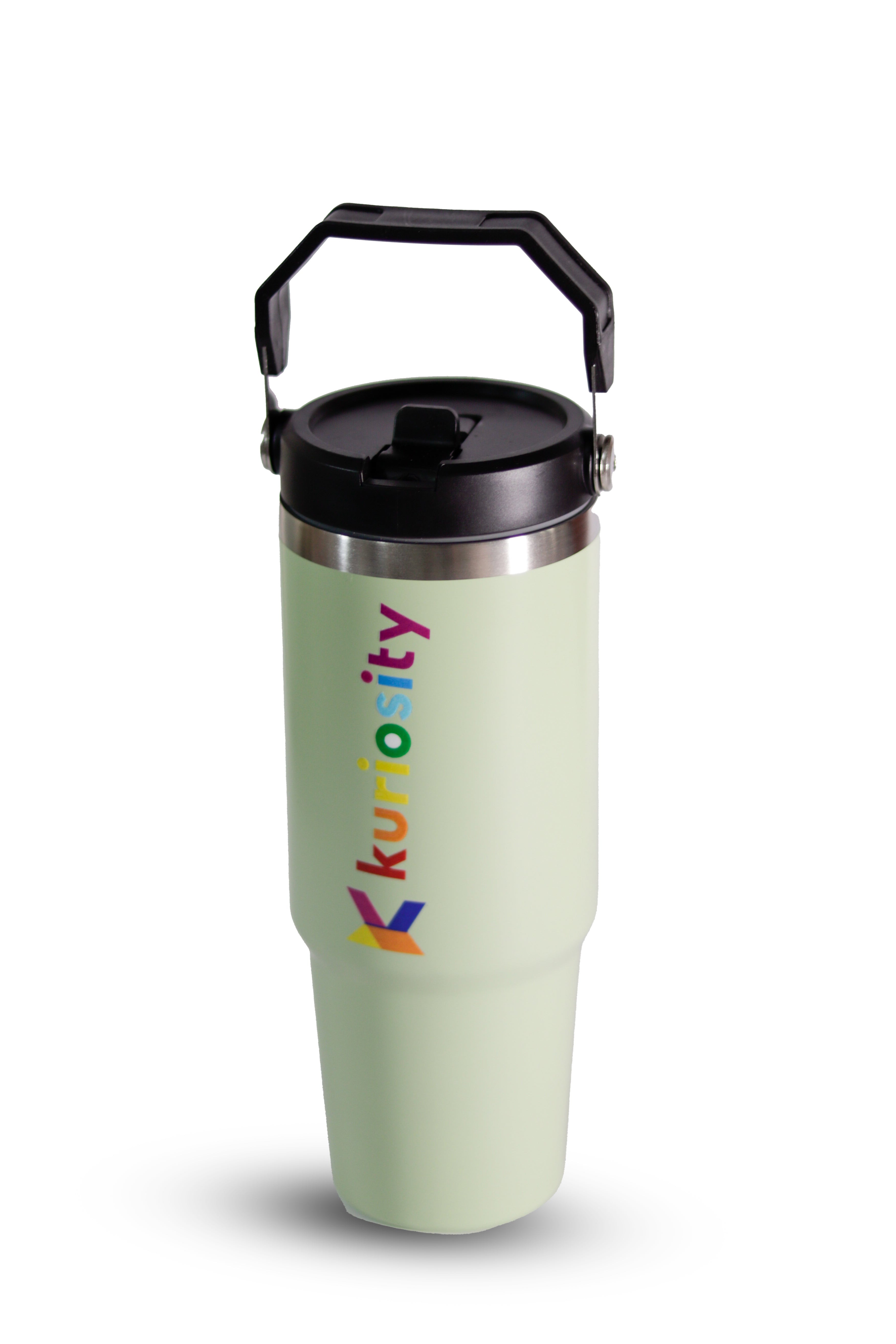 Office use stanley stainless steel tumbler with ergonomic grip - ideal for work desks