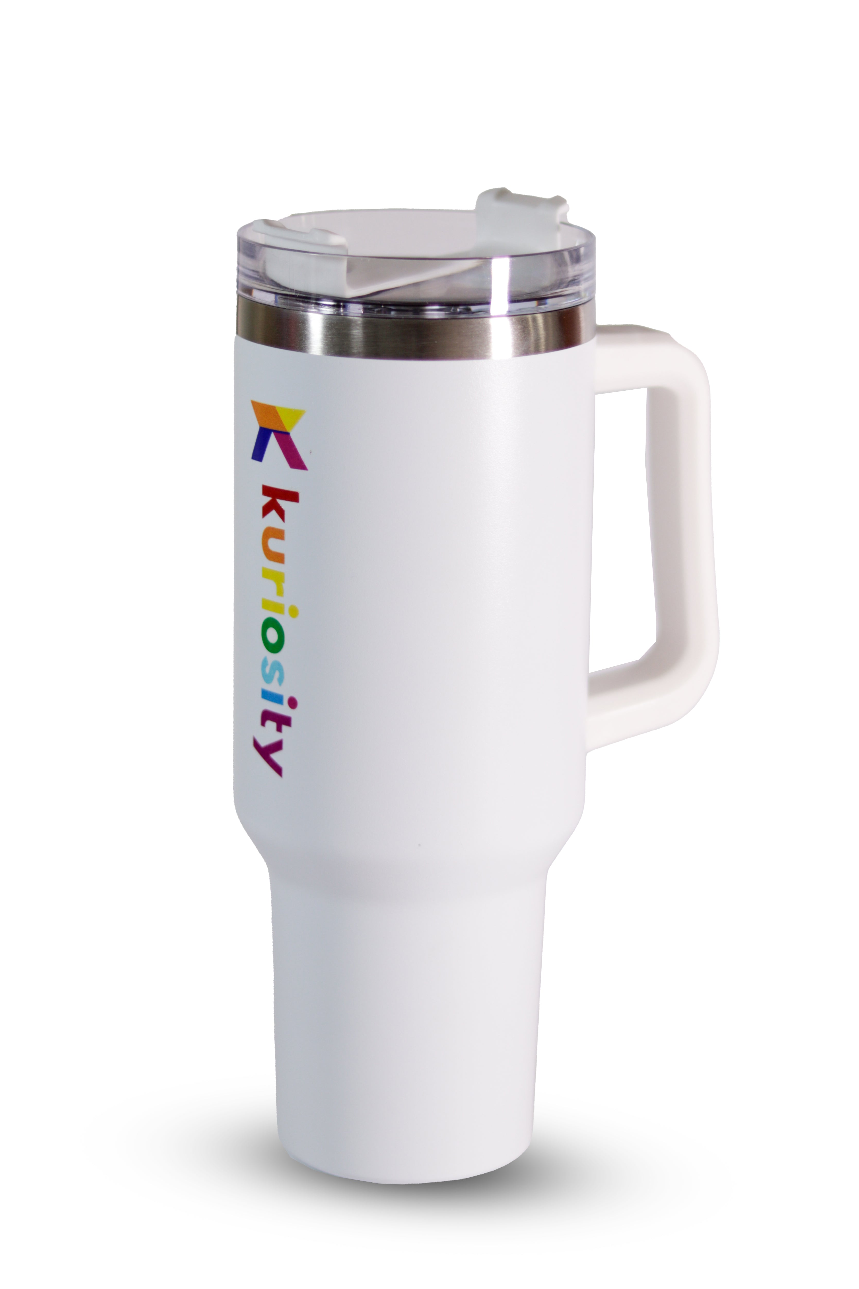 "High-quality white stanley stainless steel travel mug - anti-spill design for everyday use"