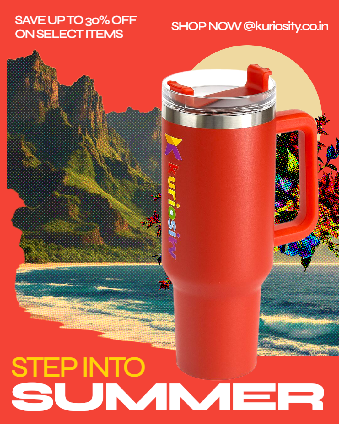 Kuriosity™ Stainless Steel Travel Tumbler – 1200ml